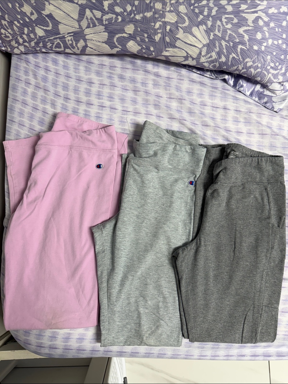 Champion Kids Leggings in Pink, Light Gray & Charcoal
